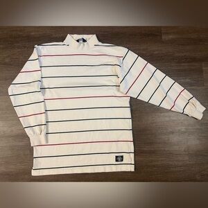 VTG Woolrich Striped‎ Longsleeve Polo Turtleneck Striped Color Shirt Large E13